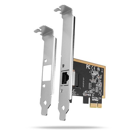 AXAGON PCEE-GRF, PCIe sieťová karta - 1x Gigabit Ethernet port (RJ-45), Realtek 8111F, vr. LP