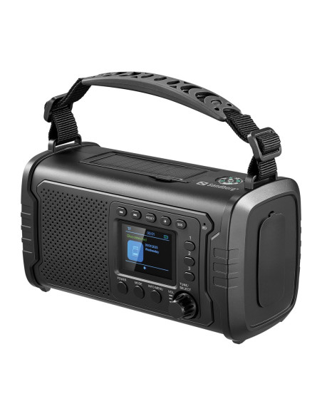 Sandberg Survivor DAB Radio All-in-1 20000 mAh, outdoorové rádio, BT reproduktor, powerbanka, čierna