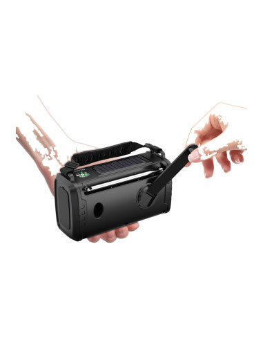 Sandberg Survivor DAB Radio All-in-1 20000 mAh, outdoorové rádio, BT reproduktor, powerbanka, čierna