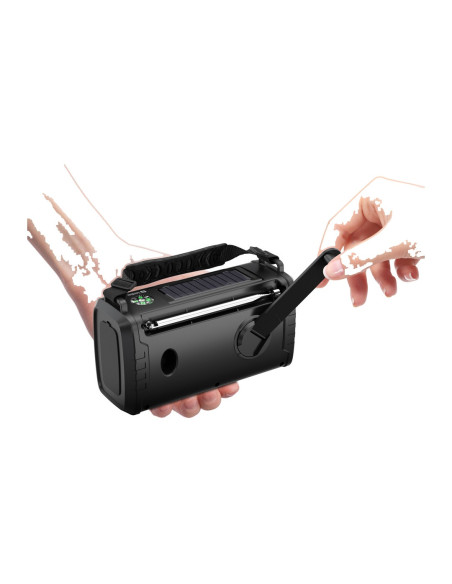 Sandberg Survivor DAB Radio All-in-1 20000 mAh, outdoorové rádio, BT reproduktor, powerbanka, čierna