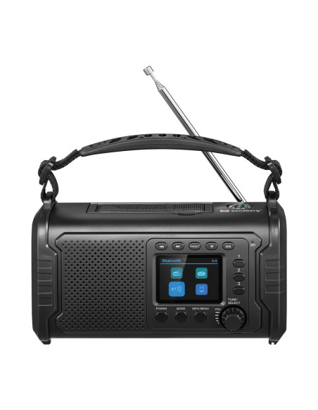 Sandberg Survivor DAB Radio All-in-1 20000 mAh, outdoorové rádio, BT reproduktor, powerbanka, čierna