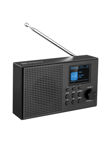 Sandberg Speaker Radio DAB+BT Recharge, prenosné DAB+/FM rádio s Bluetooth, čierna
