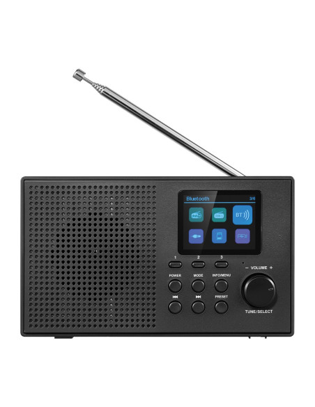Sandberg Speaker Radio DAB+BT Recharge, prenosné DAB+/FM rádio s Bluetooth, čierna