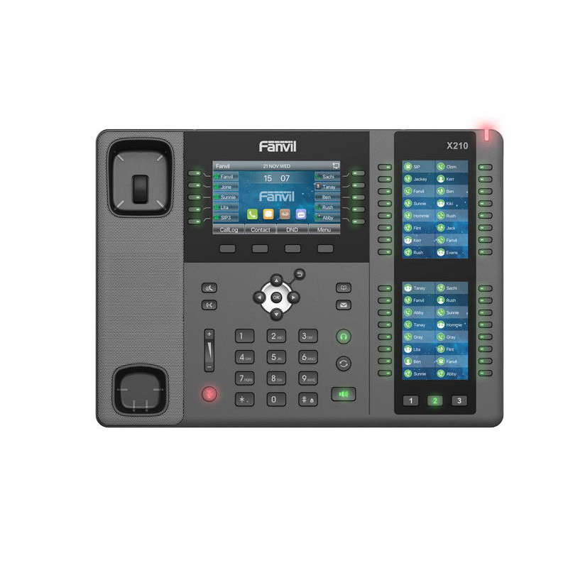 Fanvil X210 SIP telefón, 4.3" bar. disp.+ 2 prid. disp., 20 SIP, 106 DSS, 2xGbit