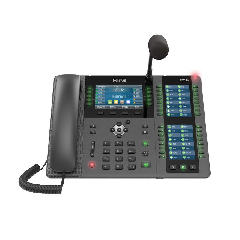 Fanvil X210i SIP pagingová konzola, 4.3" bar. disp.+2 prid. disp., 20 SIP, 106 DSS, ext. miker, 2xGbit