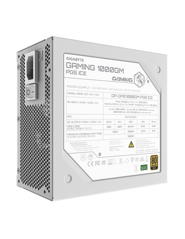 GIGABYTE GAMING 1000W 80PLUS Gold Modular white