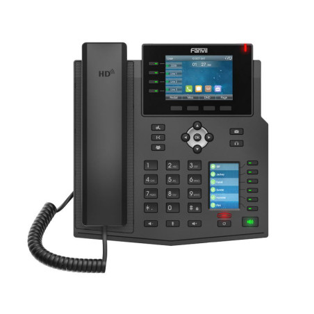 Fanvil X5U SIP telefón, 3,5" bar.disp. + 2,4" disp., 16SIP, 4link.tl., 30DSS hr., BT, dual Gbit