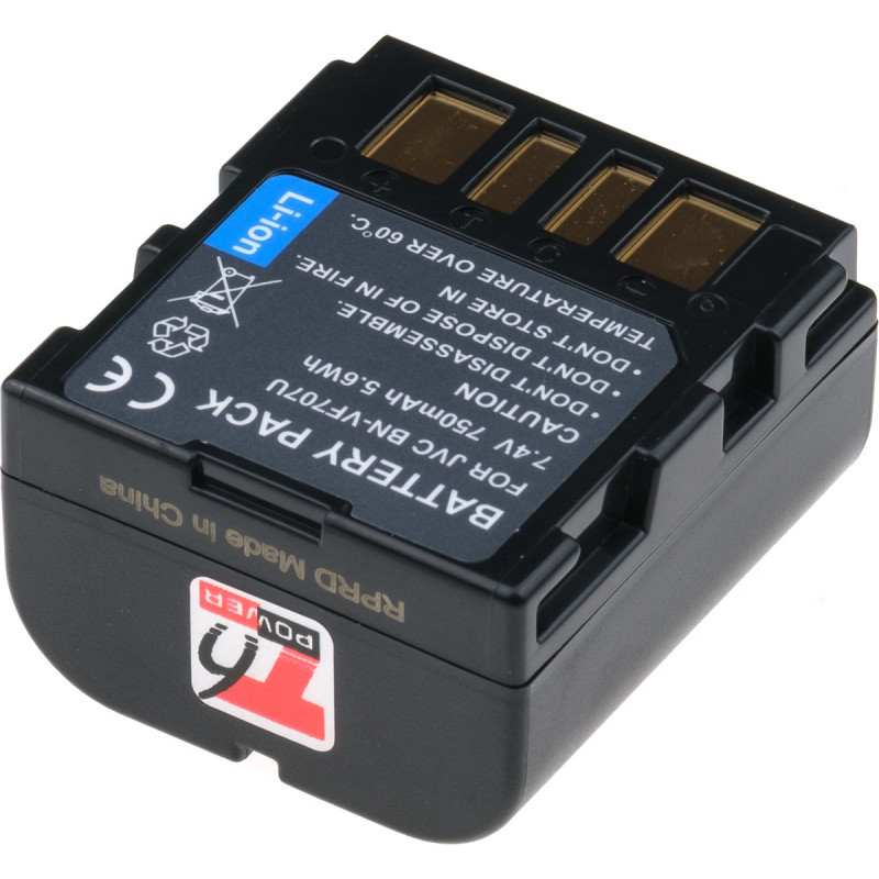 Batéria T6 Power JVC BN-VF707U, BN-VF707, 750mAh, 5,4Wh, sivá