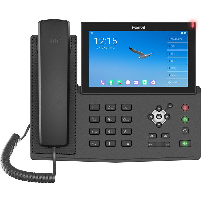 Fanvil X7A Android SIP telefón 7"bar.dotyk.displ., android 9, 20 SIP účt, 112 DSS hr.,WiFi,BT,USB