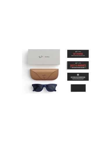 Meta Ray-Ban Gen2 Wayfarer, Shiny Cosmic Blue/Clear/SapphireTransitions (Large)