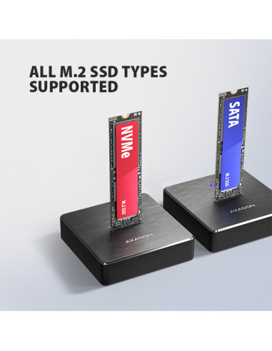 AXAGON ADSA-M2C11, USB-C 10Gbps dokovacia stanica pre 1× M.2 NVMe/SATA SSD