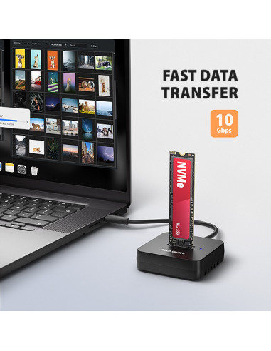 AXAGON ADSA-M2C11L, USB-C 10Gbps dokovacia stanica pre 1× M.2 NVMe SSD