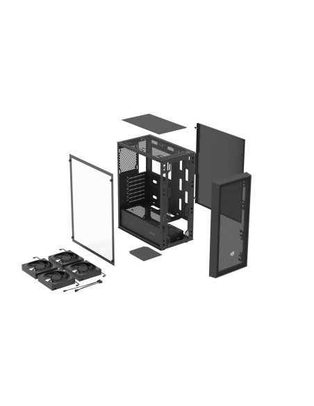 PC skriňa Fury SHOBO SH8, Midi Tower, Čierna