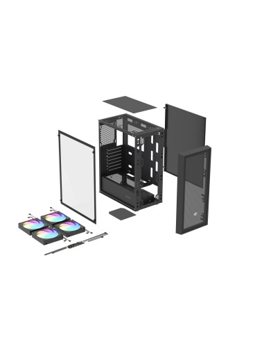 PC skriňa Fury SHOBO SH8F, ARGB, Midi Tower, Čierna