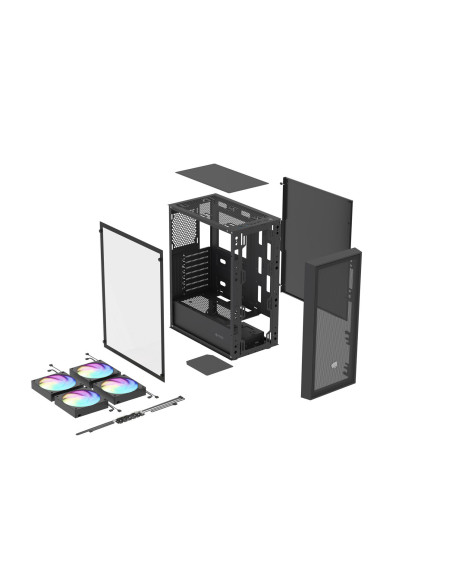 PC skriňa Fury SHOBO SH8F, ARGB, Midi Tower, Čierna