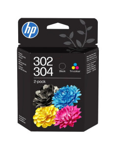 HP 302/304 Tri-color/Black Ink Crtg 2-Pk