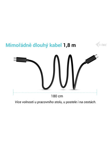 i-tec USB-C PD Charging Cable 1.8m