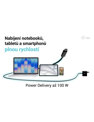 i-tec USB-C PD Charging Cable 1.8m