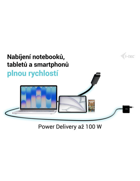 i-tec USB-C PD Charging Cable 1.8m