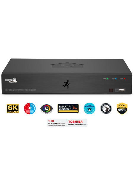iGET HGNVK88604 - Kamerový MegaHD 6K PoE SMART set, 8CH NVR + 4xIP 6K kamera, zvuk, AI detekcia