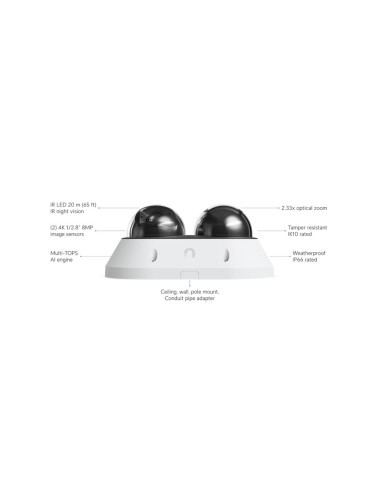 Ubiquiti UVC-AI-MS-2-W - UniFi Enterprise AI Multi Sensor 2, biela