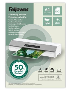Laminovacia fólia Fellowes A5 80 mic z recyklovaného materiálu (50%), lesklé