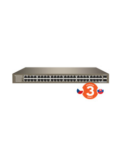 Tenda TEG1050F 48x Gigabit so SFP, 48x RJ45 + 2x SFP, Fanless - bez ventilátorov, Rackmount, VLAN, 6kV