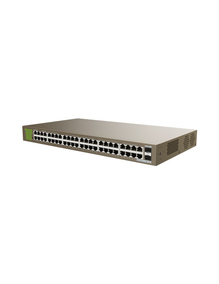 Tenda TEG1050F 48x Gigabit so SFP, 48x RJ45 + 2x SFP, Fanless - bez ventilátorov, Rackmount, VLAN, 6kV