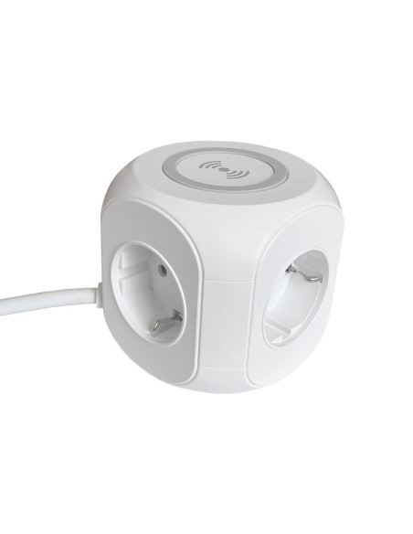 Sieťový adaptér Viking AC Cube W33 /3xAC/1xUSB-A/2xUSB-C/Nabíjanie Wireless/Tlačidlo On/Off