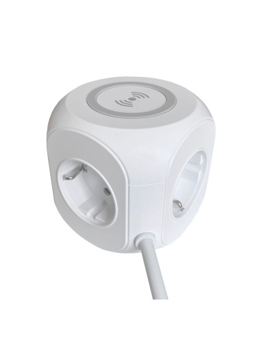 Sieťový adaptér Viking AC Cube W33 /3xAC/1xUSB-A/2xUSB-C/Nabíjanie Wireless/Tlačidlo On/Off