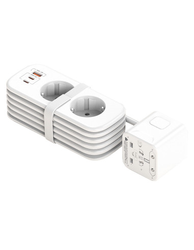 Cestovná predlžovacia zásuvka Viking PQ30/2x AC/2xUSB-C PD/1xUSB-A QC/viac ako 200 krajín