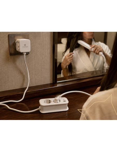 Cestovná predlžovacia zásuvka Viking PQ30/2x AC/2xUSB-C PD/1xUSB-A QC/viac ako 200 krajín