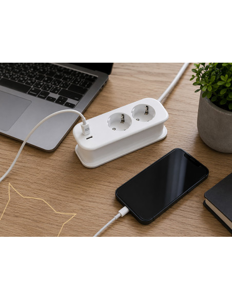 Cestovná predlžovacia zásuvka Viking PQ30/2x AC/2xUSB-C PD/1xUSB-A QC/viac ako 200 krajín
