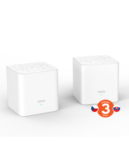 Tenda Nova MW3 (2-pack) WiFi AC1200 Mesh systém Dual Band, 2x LAN/WAN, MU-MIMO, SMART aplikácie