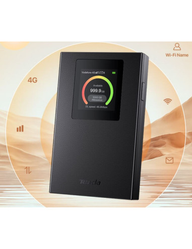 Tenda MF6 - 4G LTE Mobile AX300 Wi-Fi 6 batérie modem router, LCD, WPA3, USB-C