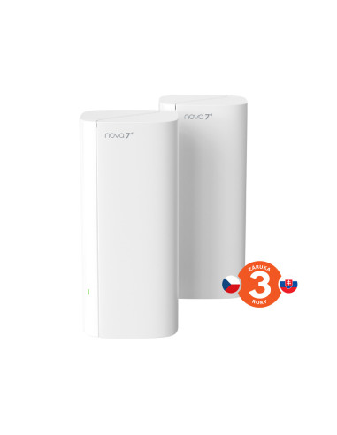 Tenda Nova ME3 Pro (2-pack) WiFi7 BE3600 Mesh Gigabit systém, 6x GLAN/GWAN, WPA3, VPN, CZ app