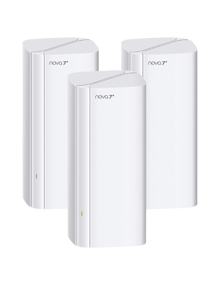Tenda Nova ME3 Pro (3-pack) WiFi7 BE3600 Mesh Gigabit systém, 9x GLAN/GWAN, WPA3, VPN, CZ app