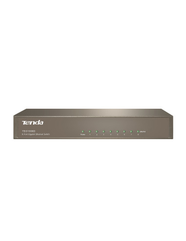 Tenda TEG1008D 8-port Gigabit Switch, 8x 10/100/1000 Mb/s, Fanless-bez ventilátorov, Kov, 9K Jumbo