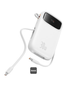 Baseus power banka Qpow 10000mAh 30W biela s USB-C káblom