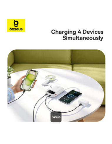 Baseus power banka Qpow 10000mAh 30W biela s USB-C káblom