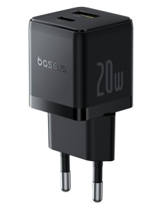 Baseus Rýchlonabíjačka do siete Palm 20W 1xUSB-A 1xUSB-C PD QC 3.0 čierna