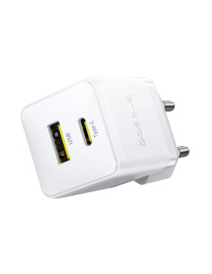 Baseus Rýchlonabíjačka do siete Palm 30W 1xUSB-A 1xUSB-C PD QC 3.0 biela