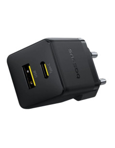 Baseus Rýchlonabíjačka do siete Palm 30W 1xUSB-A 1xUSB-C PD QC 3.0 čierna