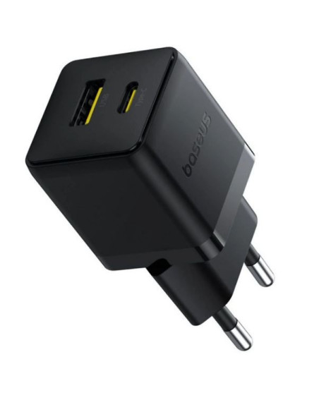 Baseus Rýchlonabíjačka do siete Palm 30W 1xUSB-A 1xUSB-C PD QC 3.0 čierna