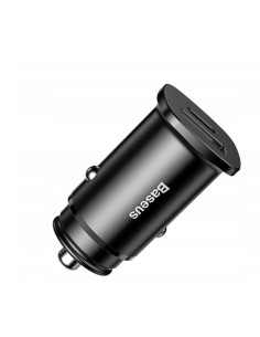 Baseus Rýchlonabíjačka do auta USB/USB-C QC 30W čierna