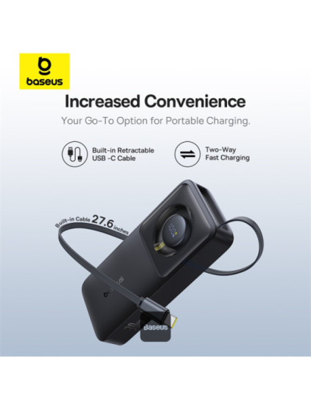 Baseus Powerbanka OS Free2Pull 10000mAh 30W čierna