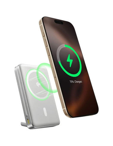 Baseus Powerbanka PicoGo Qi2 10000mAh 45W s káblom USB-C sivá