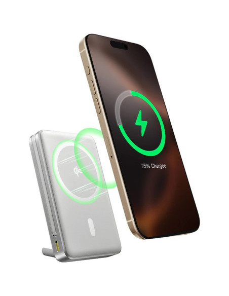 Baseus Powerbanka PicoGo Qi2 10000mAh 45W s káblom USB-C sivá