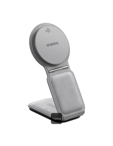 Baseus Magnetický držiak do auta s bezdrôtovým nabíjaním PrimeTrip C02 sivý