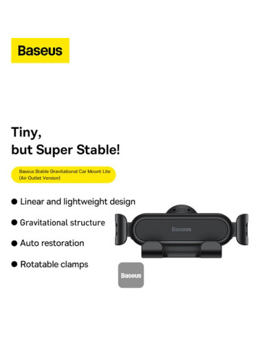 Baseus Univerzálny držiak do auta Gravity Air Vent s upevnením do ventilačnej mriežky čierny